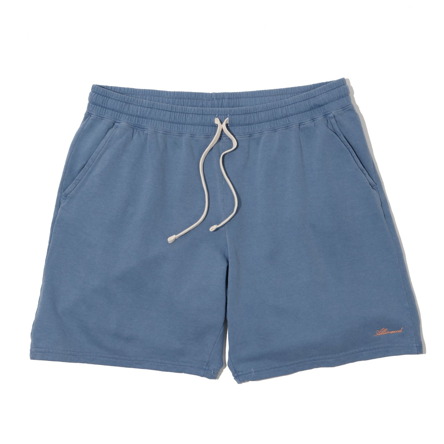 ALLENWOOD GARMENT DYE SWEAT SHORTS BLUE JEAN