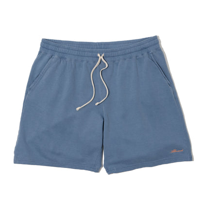 ALLENWOOD GARMENT DYE SWEAT SHORTS BLUE JEAN