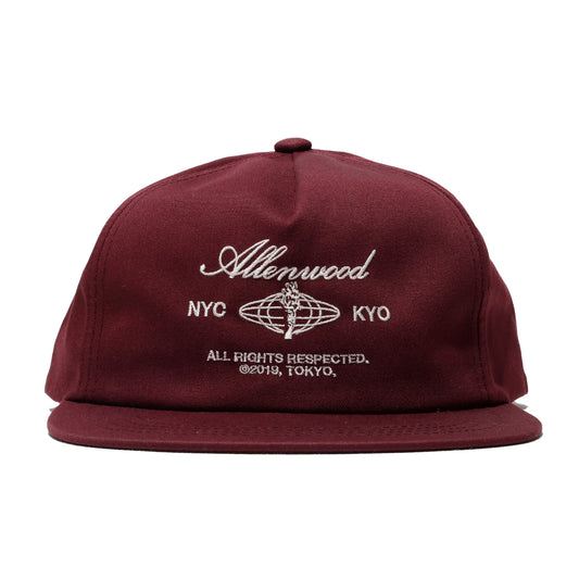 ALLENWOOD GLOBE BB CAP BURGUNDY