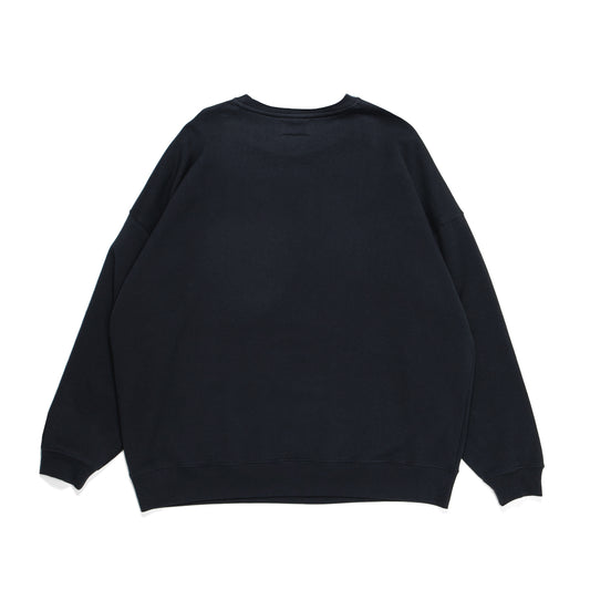 ALLENWOOD LOGO CREW SWEAT NAVY