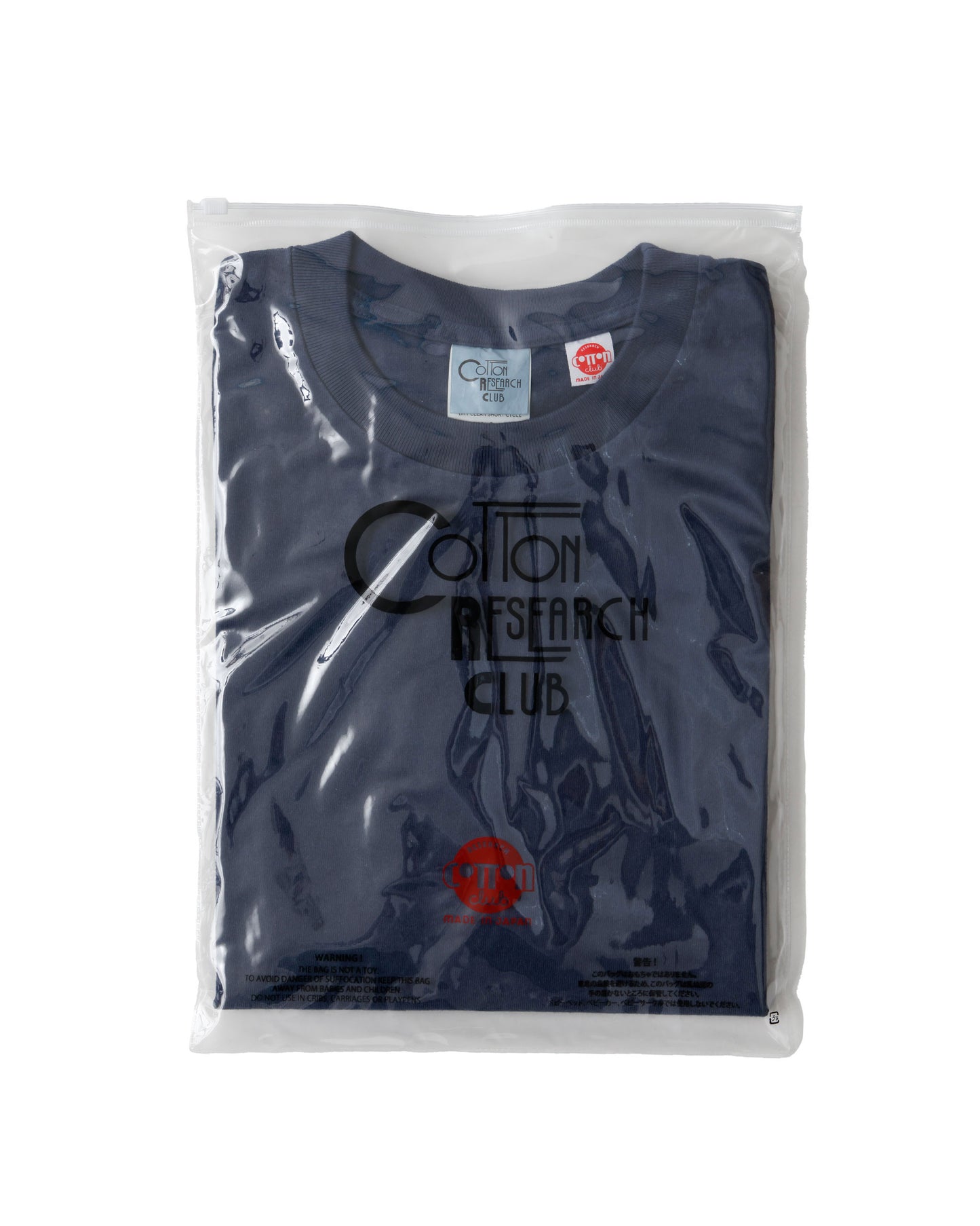【EXCLUSIVE】COTTON RESEARCH CLUB S/S TUBULAR T-SHIRT NAVY