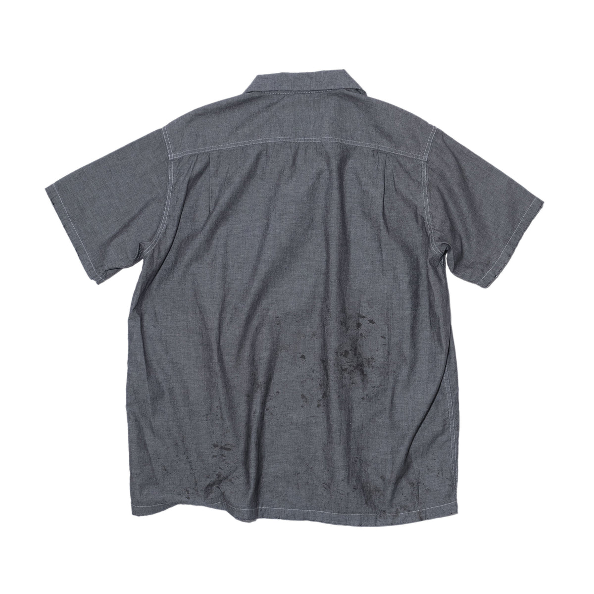 SWJP WRITERS BLOCK CHAMBRAY SHIRT W/O PAINT BLACK