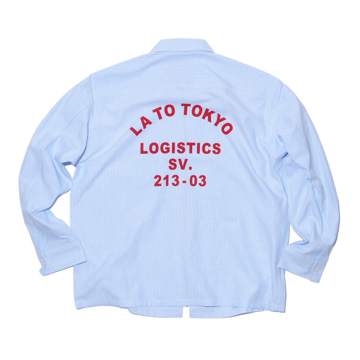 SWJP OXFORD ZIP SHIRT BLUE