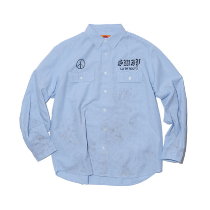 SWJP MOS CHAMBRAY SHIRT BLUE