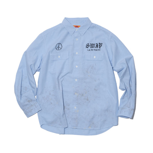 SWJP MOS CHAMBRAY SHIRT BLUE
