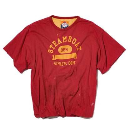 SWJP STEAMBOAT REVERSIBLE T-SHIRT RED/YELLOW