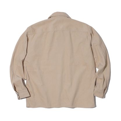 SWJP CORDUROY ZIP UP SHIRT BEIGE
