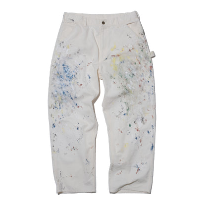 SWJP CORDUROY CARPENTER PAINTED PANTS WHITE