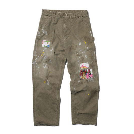 SWJP REPAIRED CARPENTER PANTS OLIVE