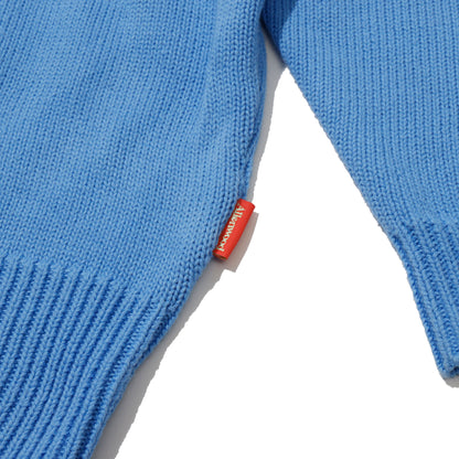 ALLENWOOD LOGO KNIT SAX BLUE