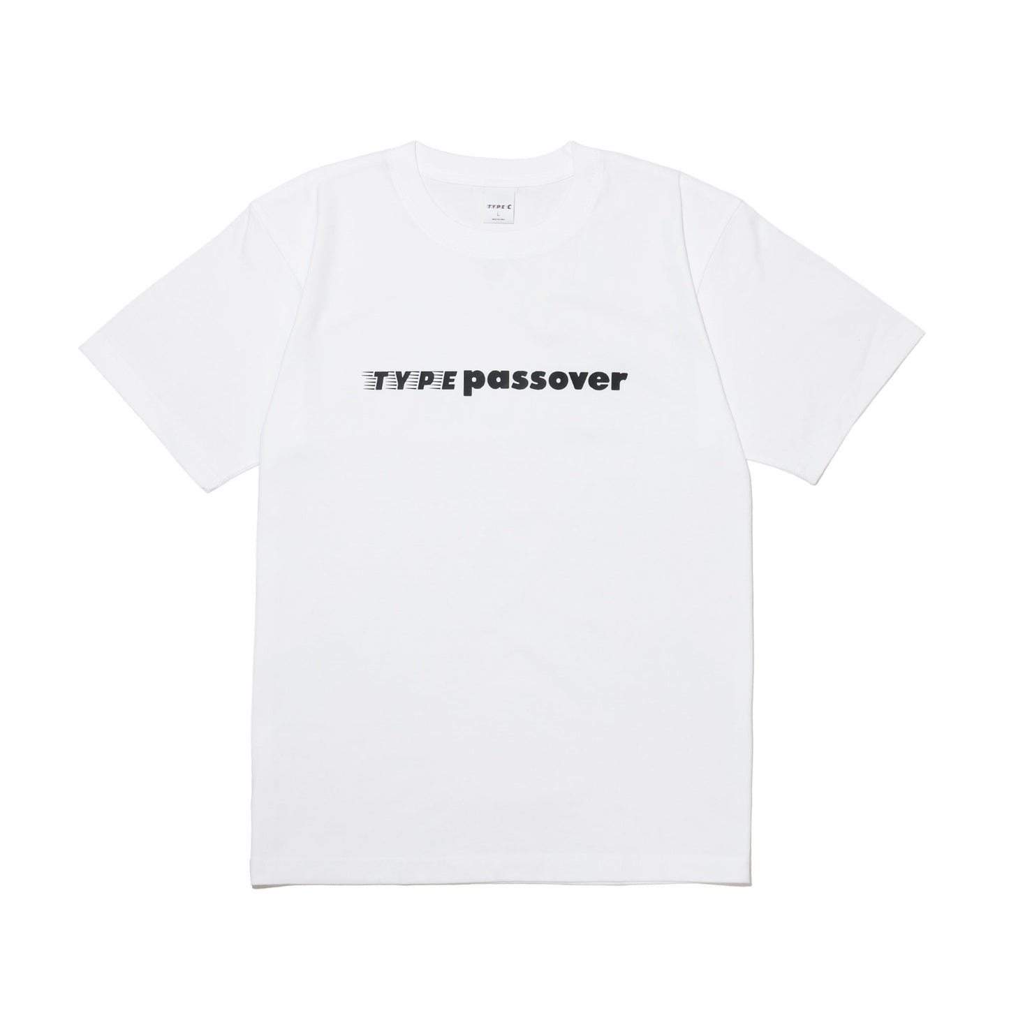 TYPE C x PASSOVER  TYPE PASSOVER S/S TEE WHITE