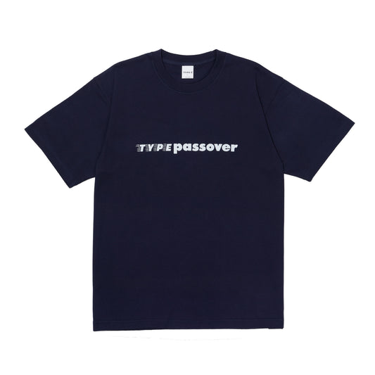 TYPE C x PASSOVER  TYPE PASSOVER S/S TEE NAVY