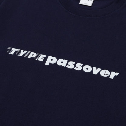 TYPE C x PASSOVER  TYPE PASSOVER S/S TEE NAVY
