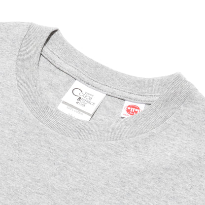 COTTON RESEARCH CLUB S/S TUBULAR T-SHIRT HEATHER GRAY
