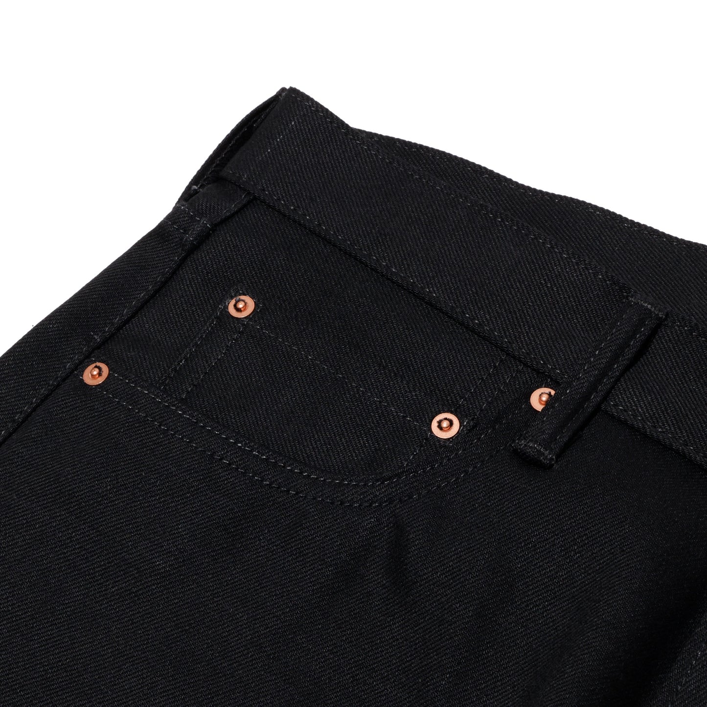COTTON RESEARCH CLUB SELVAGE BLACK DENIM JEANS BLACK