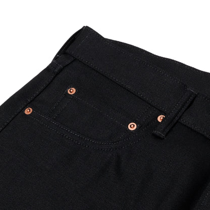 COTTON RESEARCH CLUB SELVAGE BLACK DENIM JEANS BLACK