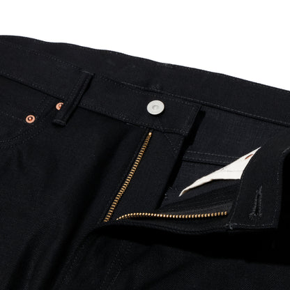 COTTON RESEARCH CLUB SELVAGE BLACK DENIM JEANS BLACK