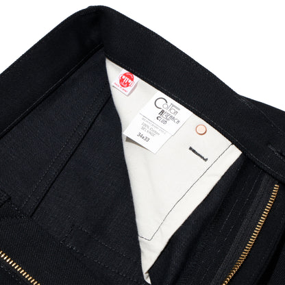 COTTON RESEARCH CLUB SELVAGE BLACK DENIM JEANS BLACK