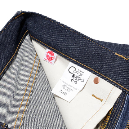 COTTON RESEARCH CLUB SELVAGE INDIGO DENIM JEANS INDIGO