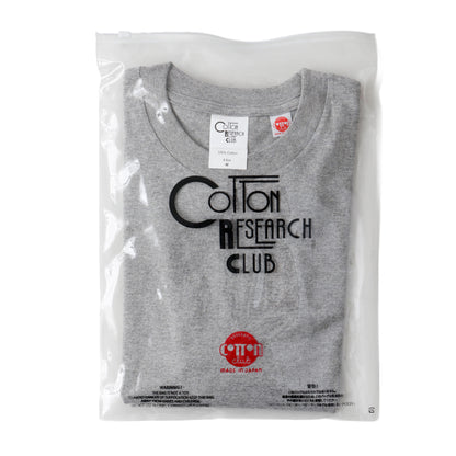 COTTON RESEARCH CLUB S/S TUBULAR T-SHIRT HEATHER GRAY