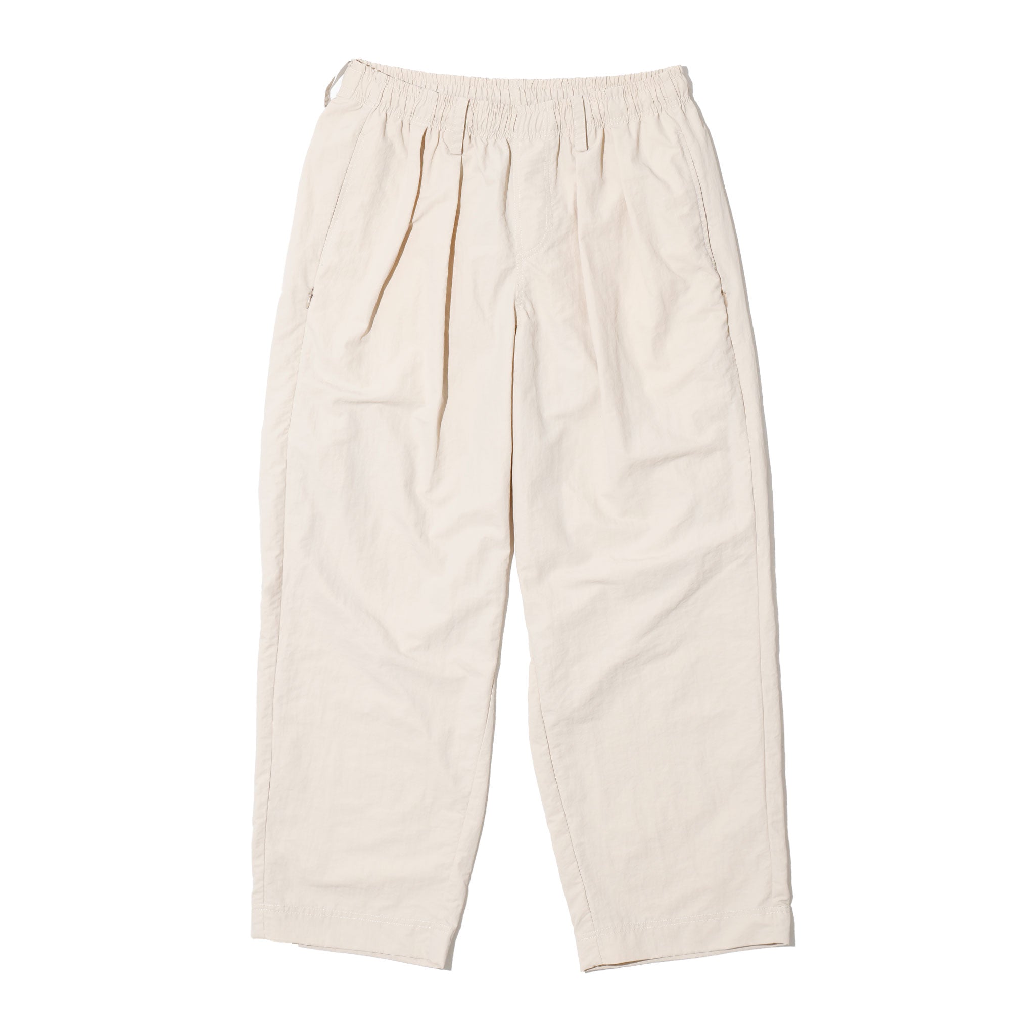 EXCLUSIVE】BAGGY SPORTS 2TUCKS NYLON CHINO IVORY – PASSOVER
