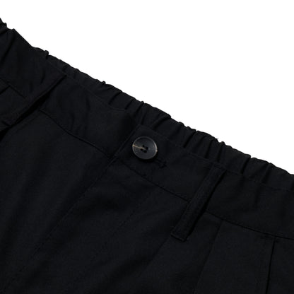 ALLENWOOD TWO TUCK SLACKS BLACK