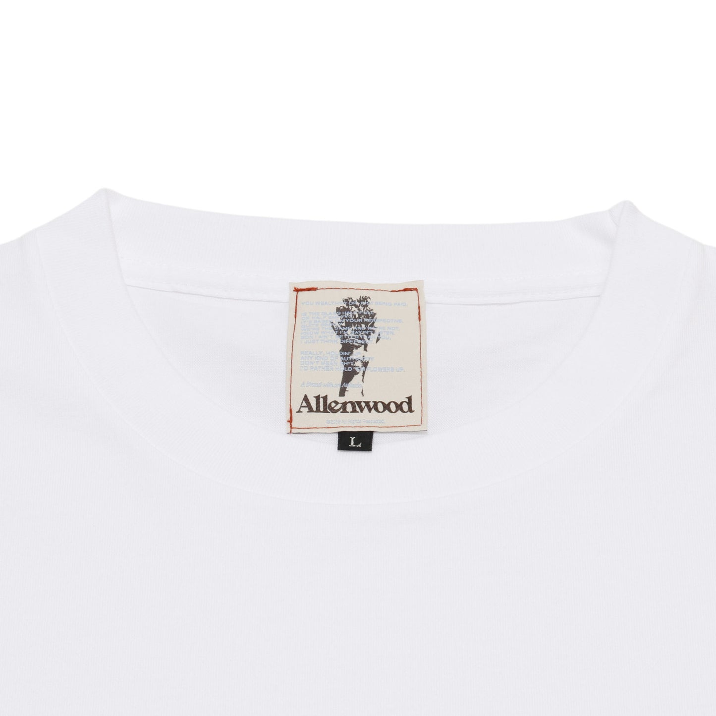 ALLENWOOD LOGO DRAWCORD TEE WHITE