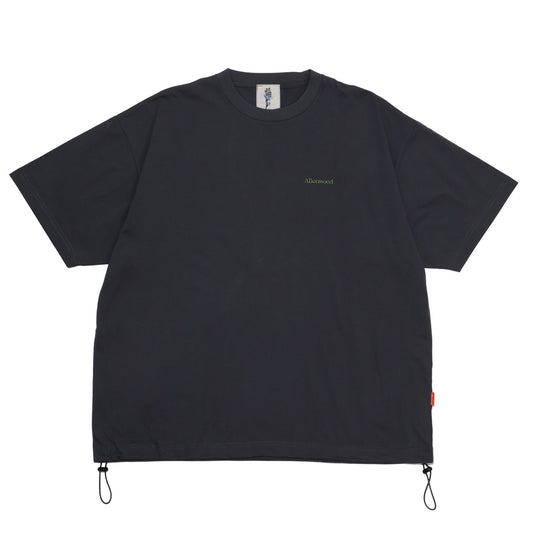 ALLENWOOD LOGO DRAWCORD TEE CHARCOAL