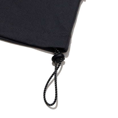 ALLENWOOD LOGO DRAWCORD TEE CHARCOAL