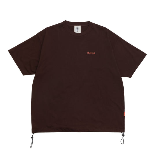 ALLENWOOD LOGO DRAWCORD TEE BROWN