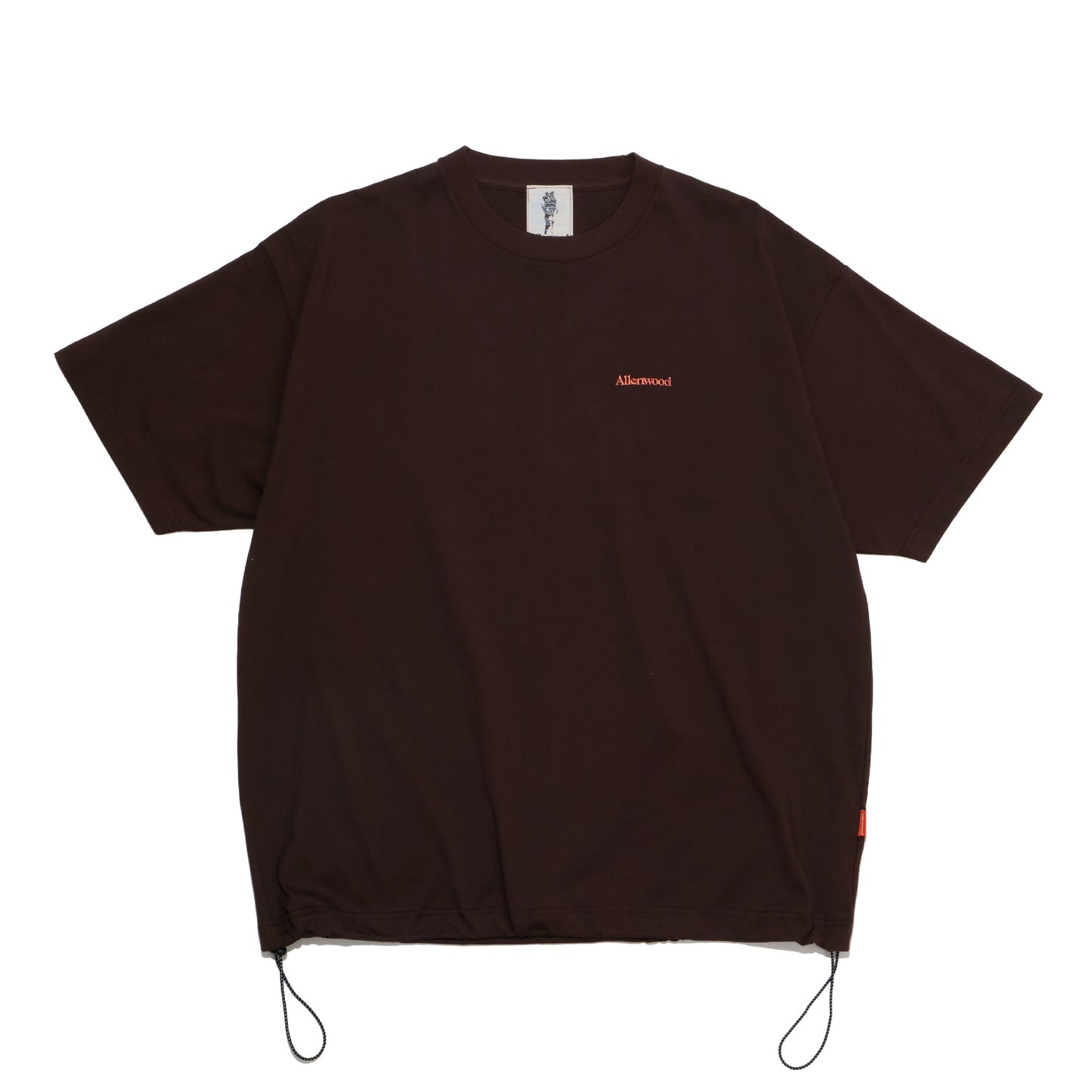 ALLENWOOD LOGO DRAWCORD TEE BROWN