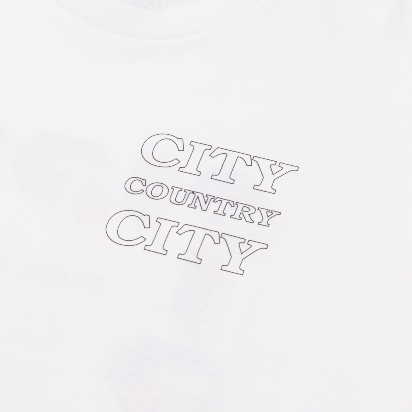 CITY COUNTRY CITY COTTON T-SHIRT CITY C CITY WHITE