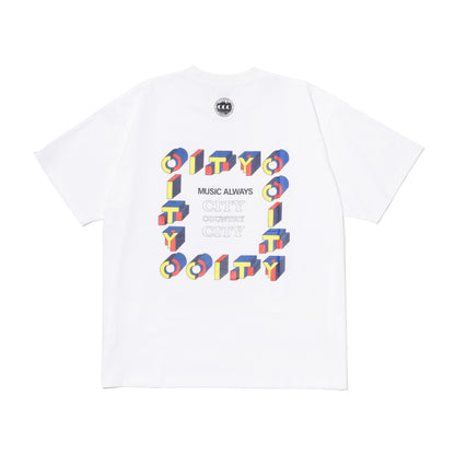CITY COUNTRY CITY COTTON T-SHIRT CITY C CITY WHITE