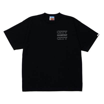 CITY COUNTRY CITY COTTON T-SHIRT CITY C CITY BLACK