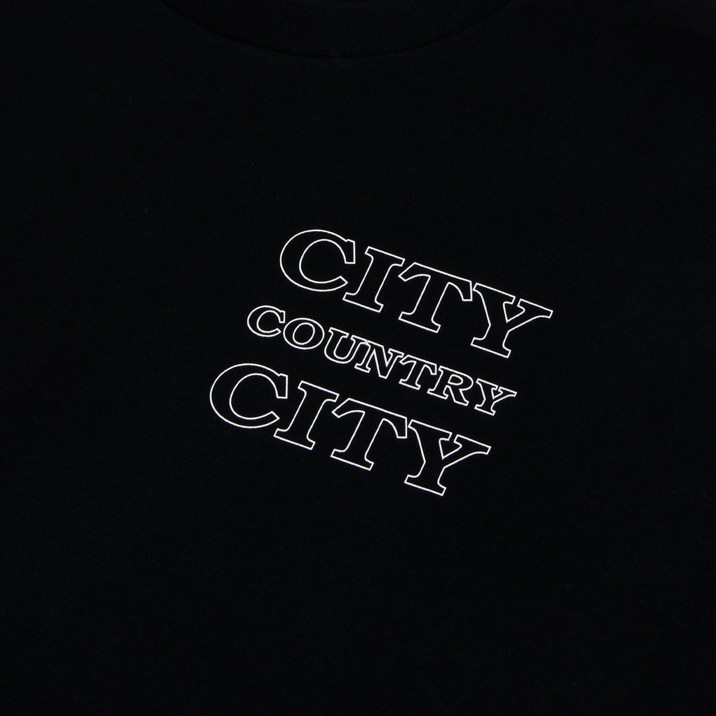CITY COUNTRY CITY COTTON T-SHIRT CITY C CITY BLACK