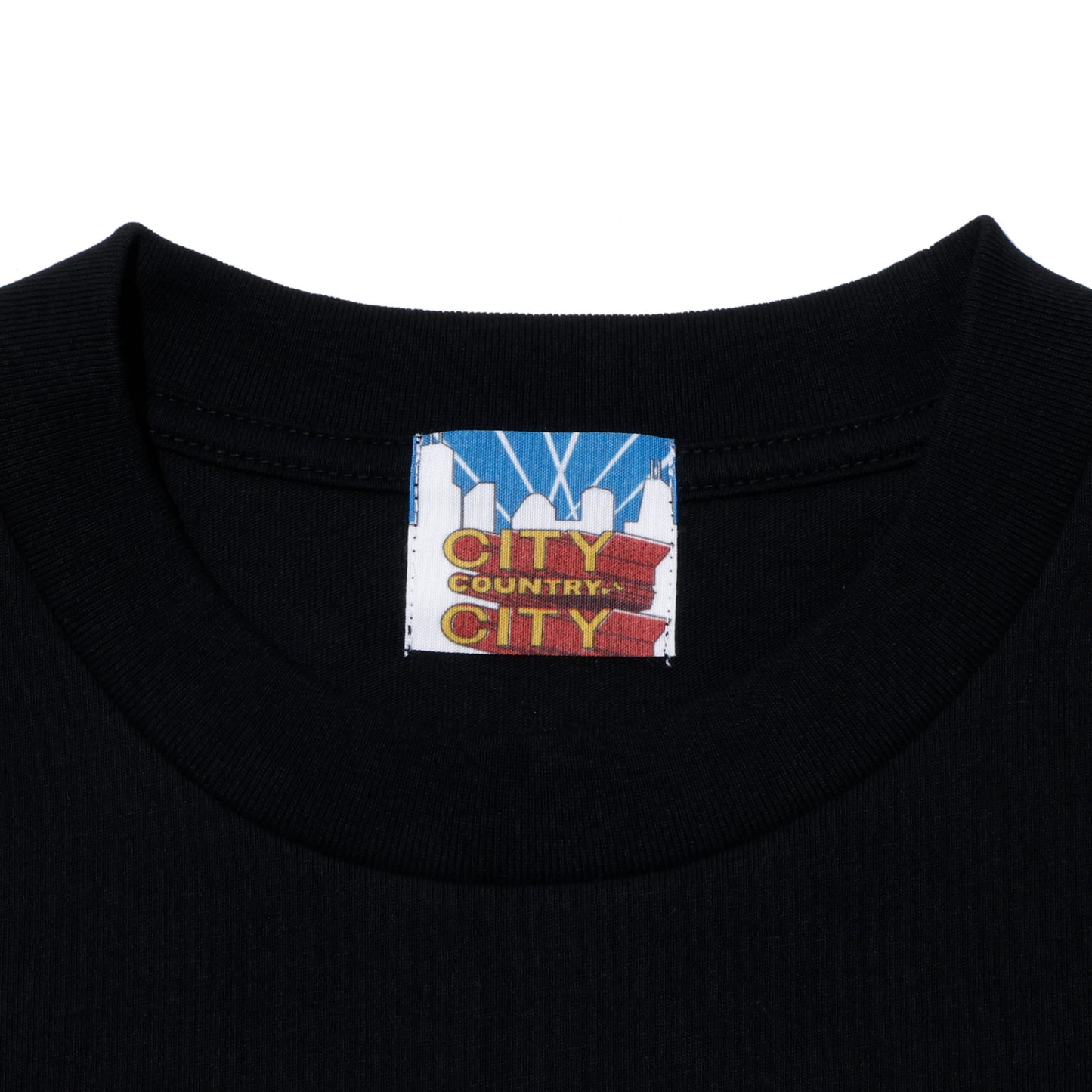 CITY COUNTRY CITY COTTON T-SHIRT CITY C CITY BLACK