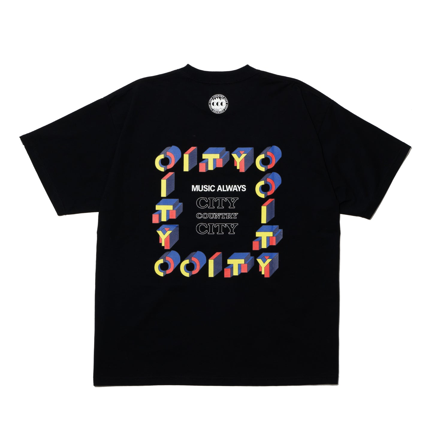CITY COUNTRY CITY COTTON T-SHIRT CITY C CITY BLACK