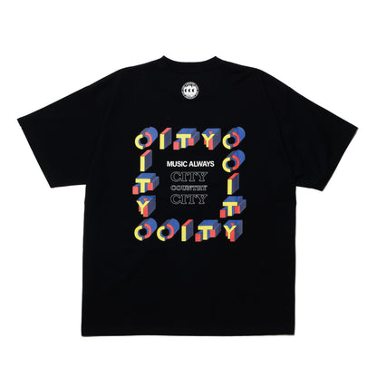 CITY COUNTRY CITY COTTON T-SHIRT CITY C CITY BLACK