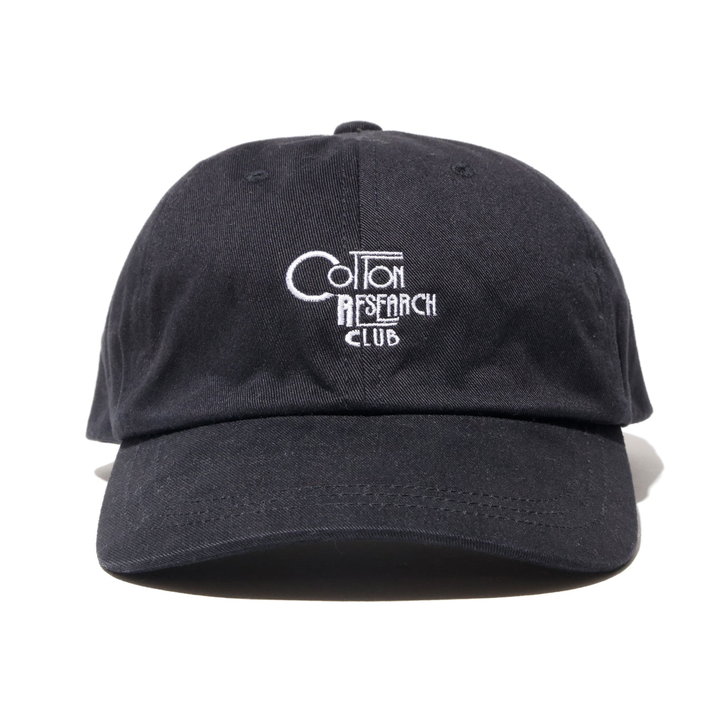 COTTON RESEARCH CLUB LOGO EMBROIDERY CAP BLACK/WHITE