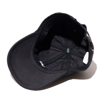 COTTON RESEARCH CLUB LOGO EMBROIDERY CAP BLACK/WHITE