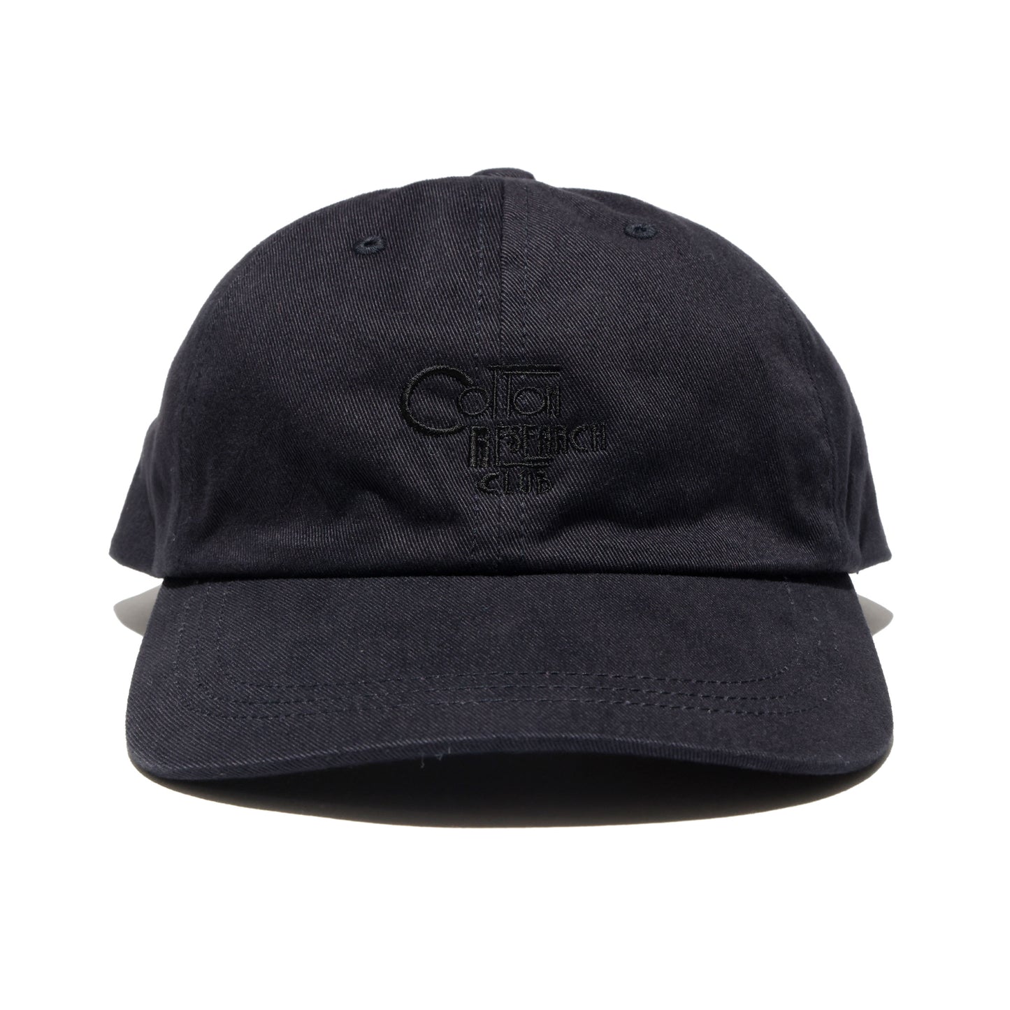 COTTON RESEARCH CLUB LOGO EMBROIDERY CAP BLACK/BLACK