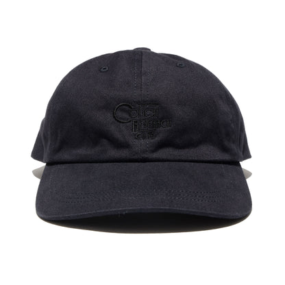 COTTON RESEARCH CLUB LOGO EMBROIDERY CAP BLACK/BLACK