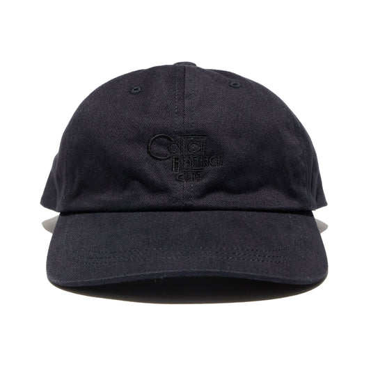 COTTON RESEARCH CLUB LOGO EMBROIDERY CAP BLACK/BLACK