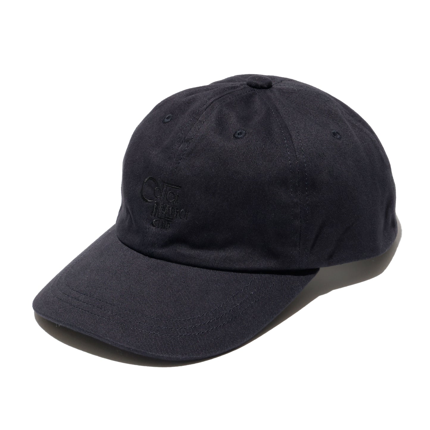 COTTON RESEARCH CLUB LOGO EMBROIDERY CAP BLACK/BLACK