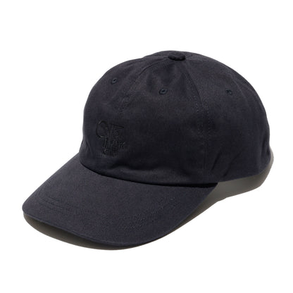 COTTON RESEARCH CLUB LOGO EMBROIDERY CAP BLACK/BLACK