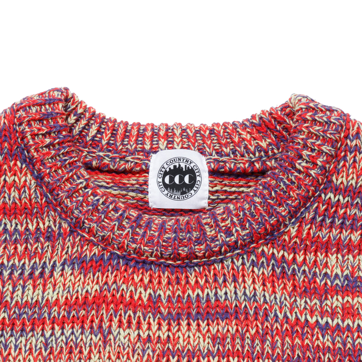 CITY COUNTRY CITY MIX KNIT SWEATER WITH BADGE HOUSE MULTI