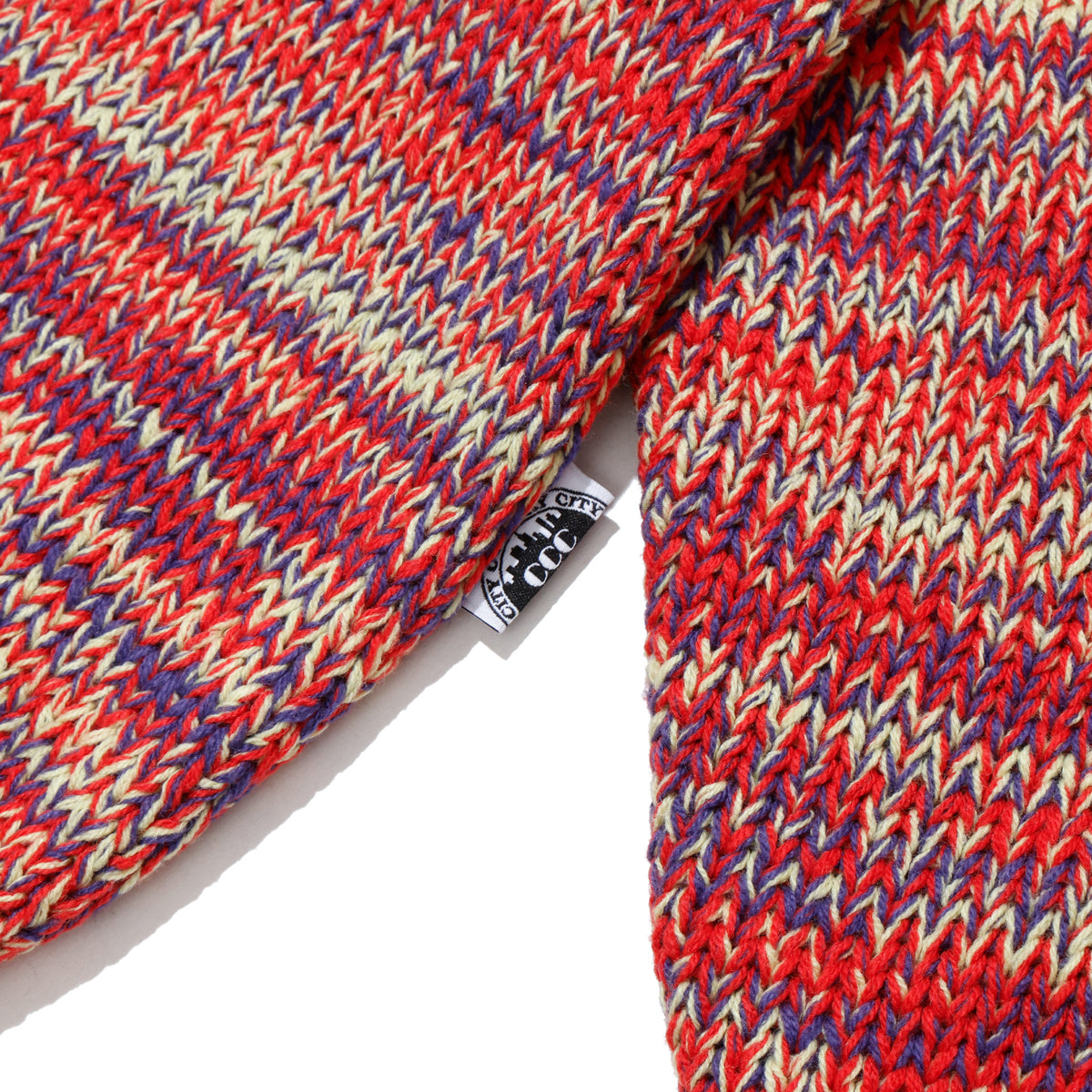 CITY COUNTRY CITY MIX KNIT SWEATER WITH BADGE HOUSE MULTI