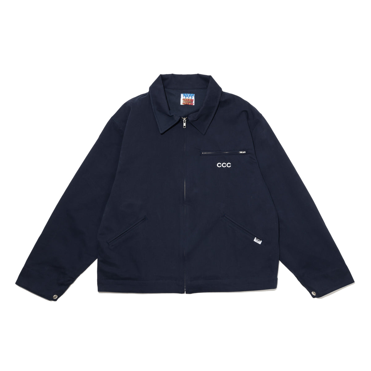 CITY COUNTRY CITY EMBROIDERY LOGO MOLSKIN BLOUSON NAVY