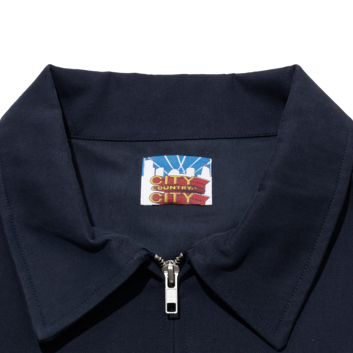 CITY COUNTRY CITY EMBROIDERY LOGO MOLSKIN BLOUSON NAVY