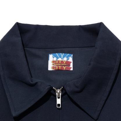 CITY COUNTRY CITY EMBROIDERY LOGO MOLSKIN BLOUSON NAVY